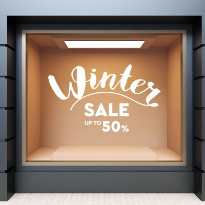 Winter Sale 50%, Εκπτωτικά, Αυτοκόλλητα βιτρίνας, 50 x 29 εκ. (55994)